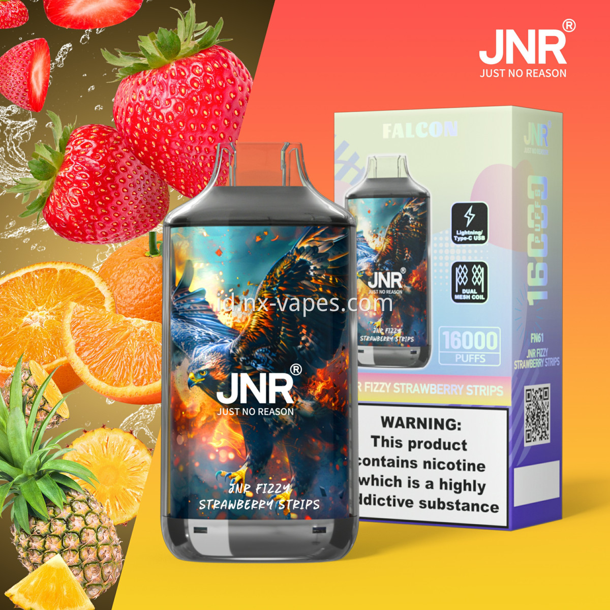 FN61-JNR Fizzy Strawberry Strips